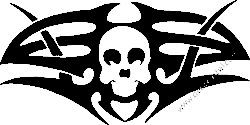 Tribal Skull Vinyl Decal 33
