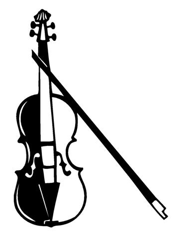 Violin Vinyl Die Cut Decal 33