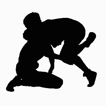 Wrestle Silhouette Vinyl Decals