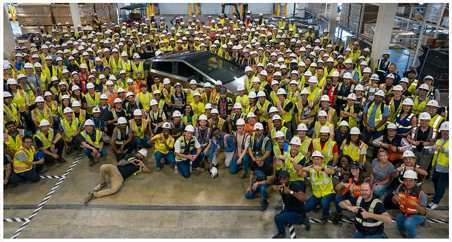 aaa FIRST CYBERTRUCK OFF ASSEMBLY LINE TESLA STICKER