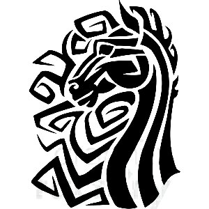 tribal horse diecut decal 99