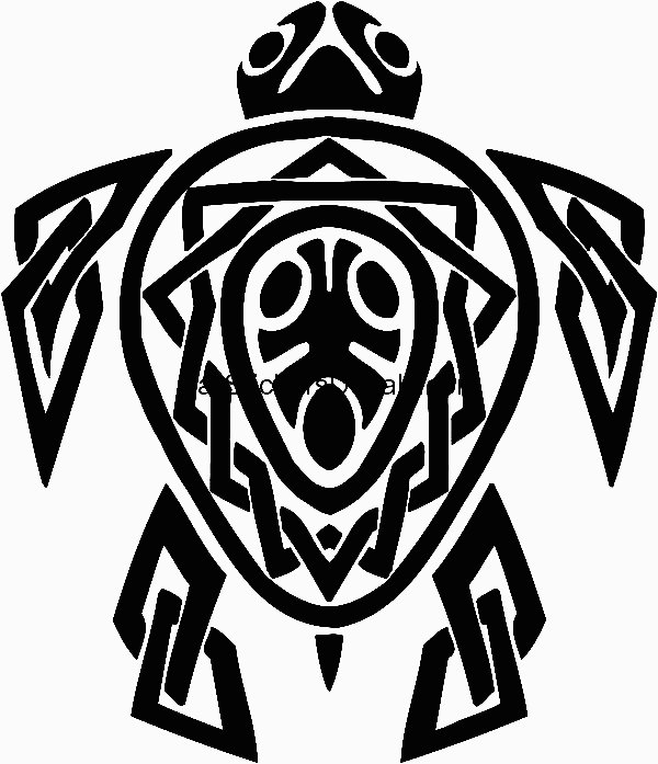 tribal turtle decal
