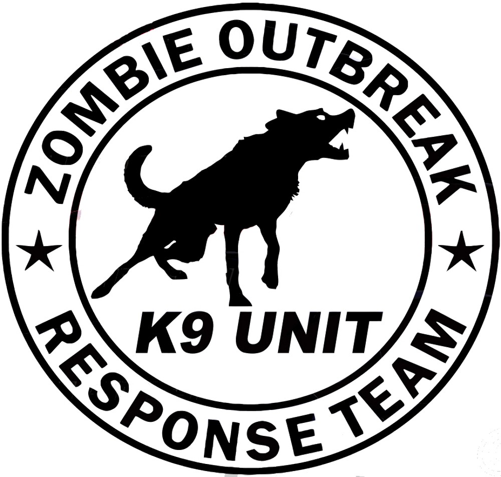 zombie outbreak k9 unit diecut car decal