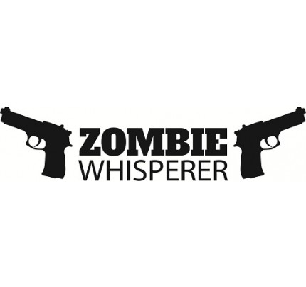 zombie whisper die cut car decal