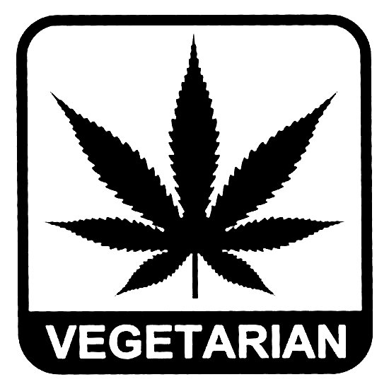 Vegetarian Weed Die Cut Vinyl Decal