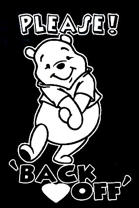 WINNIE Back Off Decal Sticker