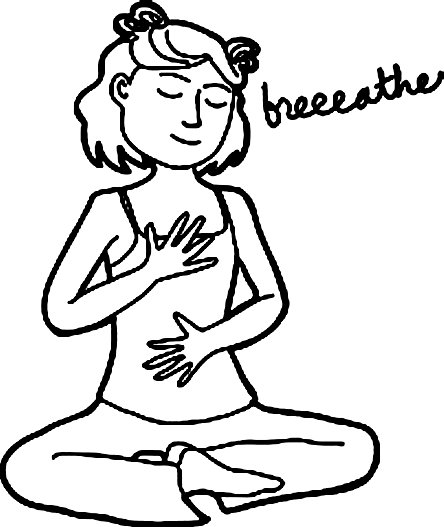 Yoga Cartoon Girl Decal