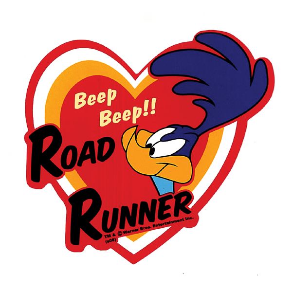 Road Runner Heart Sticker