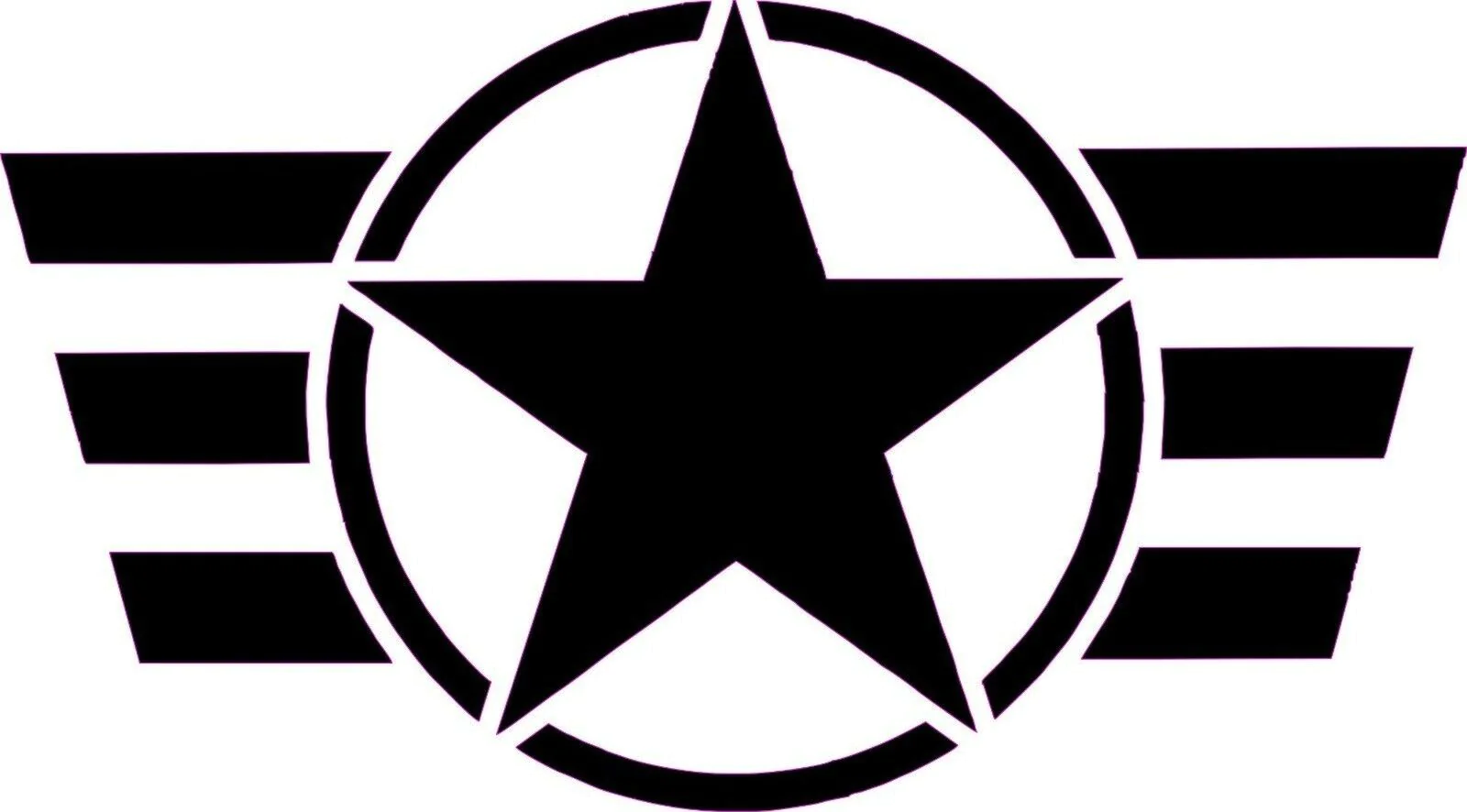 US ARMY STAR WITH STRIPES DECAL