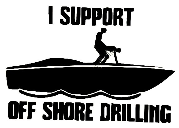 i support off shore drilling boating sticker