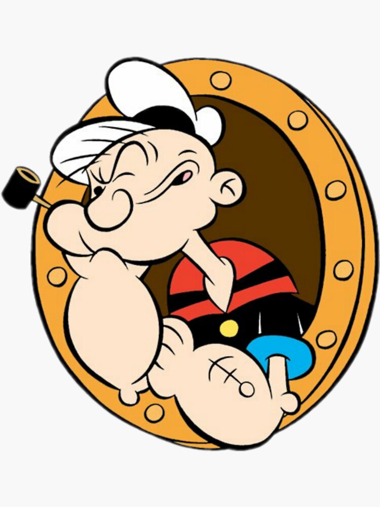 popeye PORT HOLE cartoon sticker