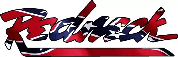 redneck rebel flag fill sticker