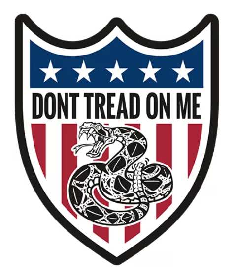 Dont-Tread-On-Me-Sticker-Decal-Gadsden-Shield-Rattlesnake-American-Patriot