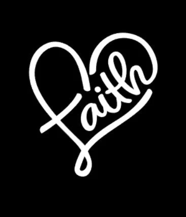 Faith Heart Car Decal