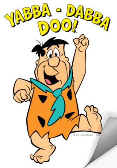Fred Flintstone Yabba-Dabba Doo Sticker