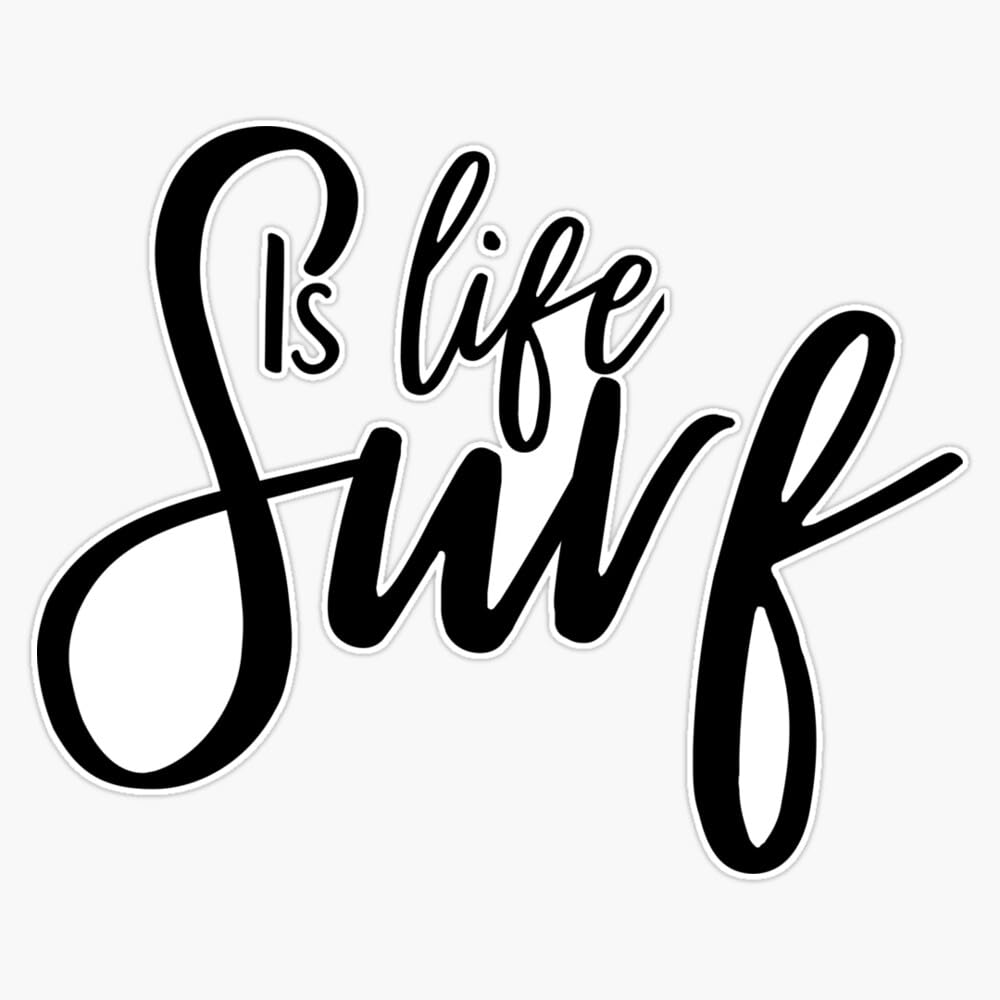 International Surf Festival Surf is Life Hawaiian Vinyl Sticker