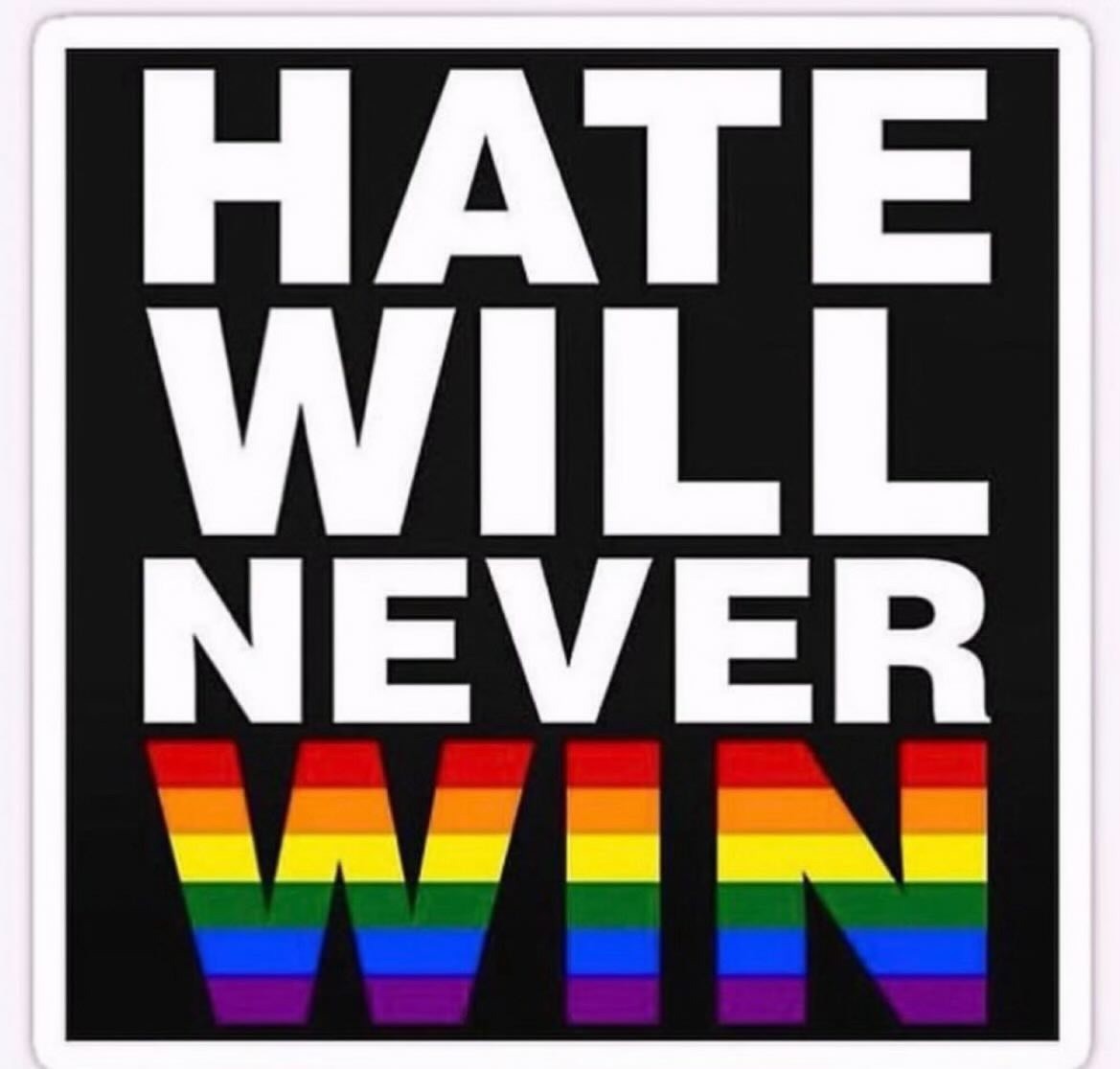 LGBTQ hate will never win sticker