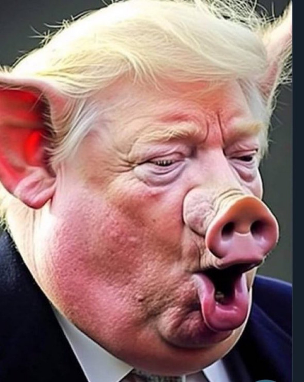 TRUMP PIG FACE STICKER