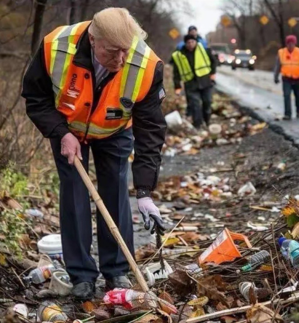 TRUMP PRISON GARBAGE MAN STICKER