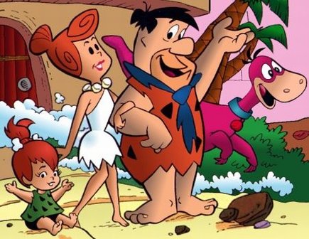 flintstones_family color_rectangle sticker