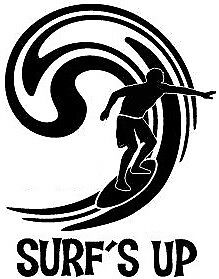 surfs up Hawaiian car decal