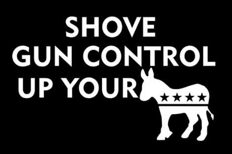 shove GUN CONTROL up your DONKEY decal