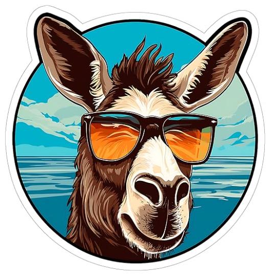 COOL Donkey Sticker Decal Vinyl Waterproof funny car sticker