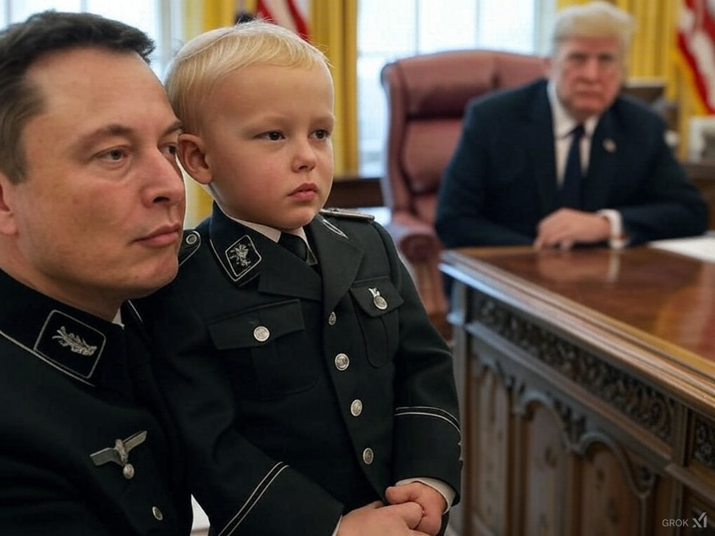 Elon Nazi Doge Political Sticker 3