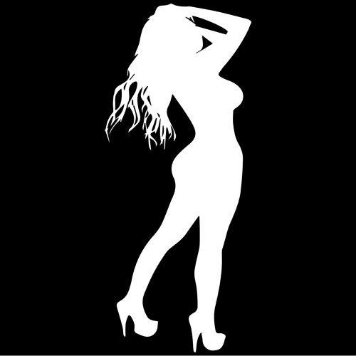 Thick Sexy Girl Silhouette Decal Sticker