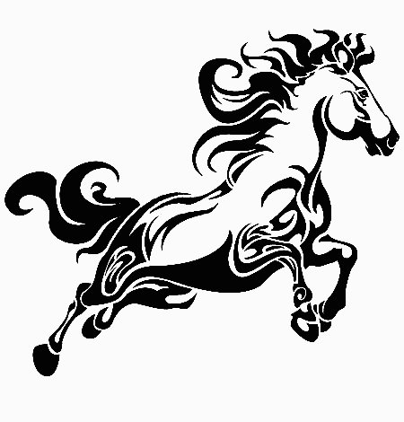 a vinyl horse car or wall decal 12