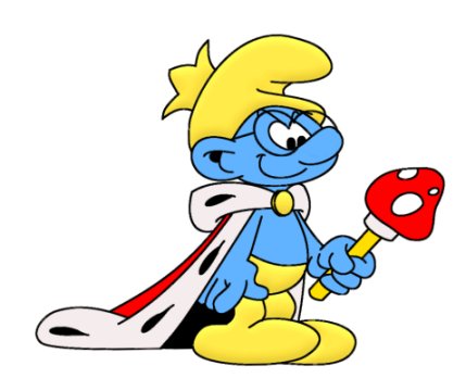 brainy KING OF THE SMURFS sticker