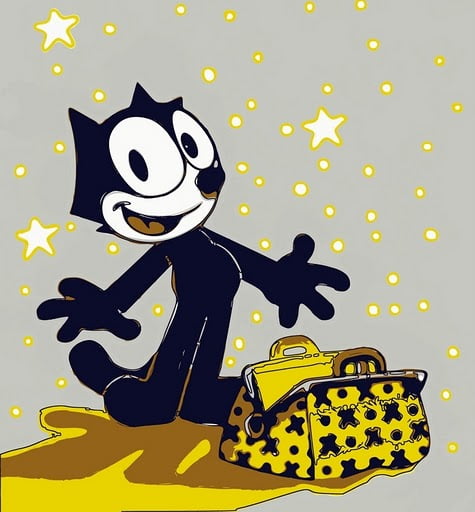 Felix the Cat Digital Diecut Decal Stickers 08