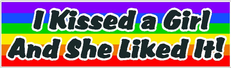 I Kissed a Girl Color Sticker