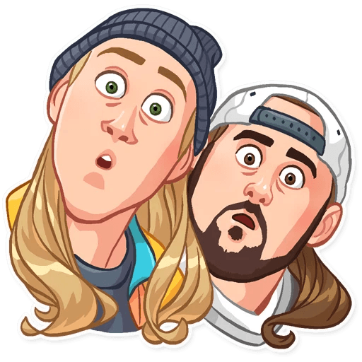 jay and silent bob funny cartoon wall sticker 4