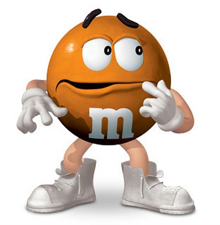 m&m orange sticker 4