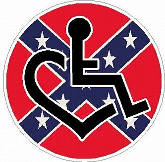 3E LOVE flag rebel circular sticker