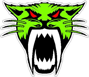 arctic cat head funny color auto sticker
