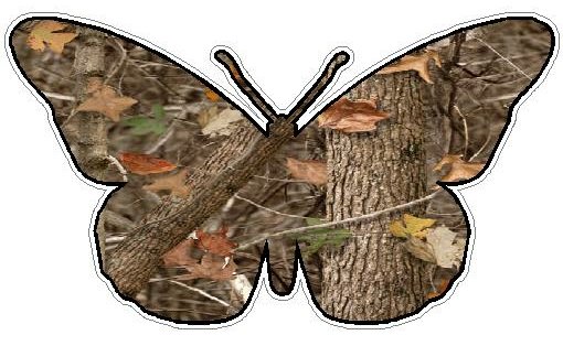 Butterfly Camo Sticker 1 - NATURE