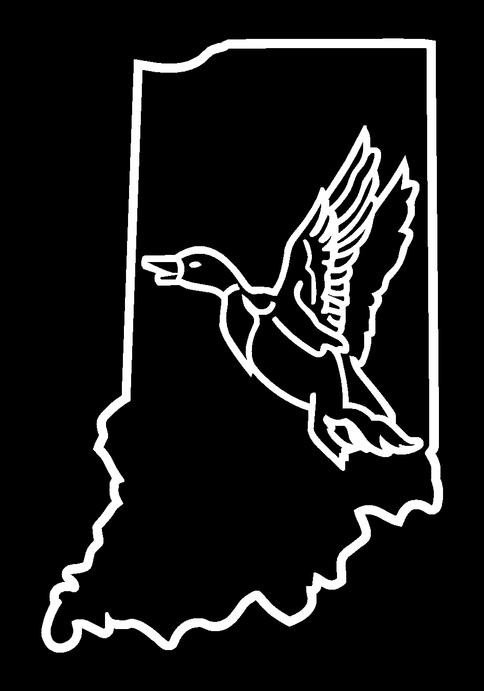 Duck Hunting Indiana Diecut Decal