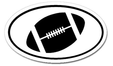 Football Oval Sticker