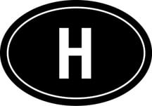 Hungary Oval Sticker