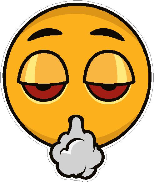 smile stoned sticker