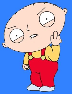 Stewie Finger Blue Color