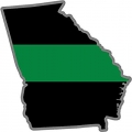 thin green line GEORGIA STICKER