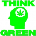 Think Green Diecut Decal 2