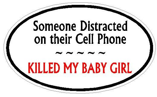 DISTRACTED DRIVER OVAL - Baby Girl
