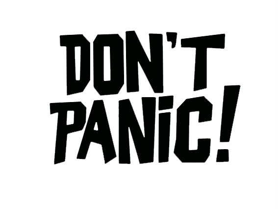dont panic die cut vinyl sticker