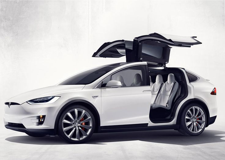 elon musk tesla modex with falcon wing doors open sticker