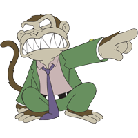 Family Guy Decal Crazy Monkey Color