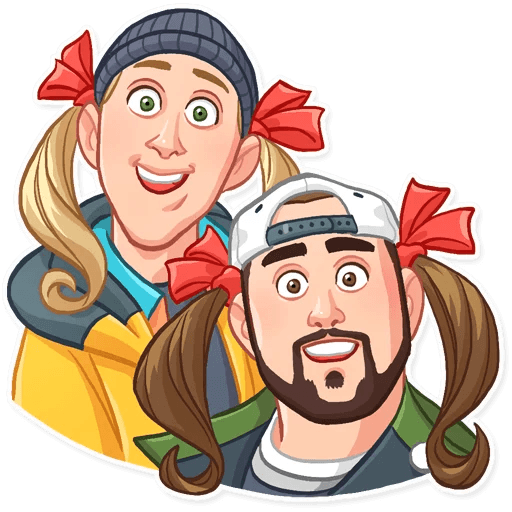 jay and silent bob funny cartoon wall sticker 21